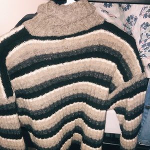 striped turtleneck